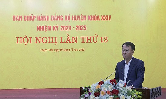 Huyện Thạch Thất: Tổng giá trị sản xuất trên địa bàn năm 2022 ước đạt gần 31.537 tỷ đồng