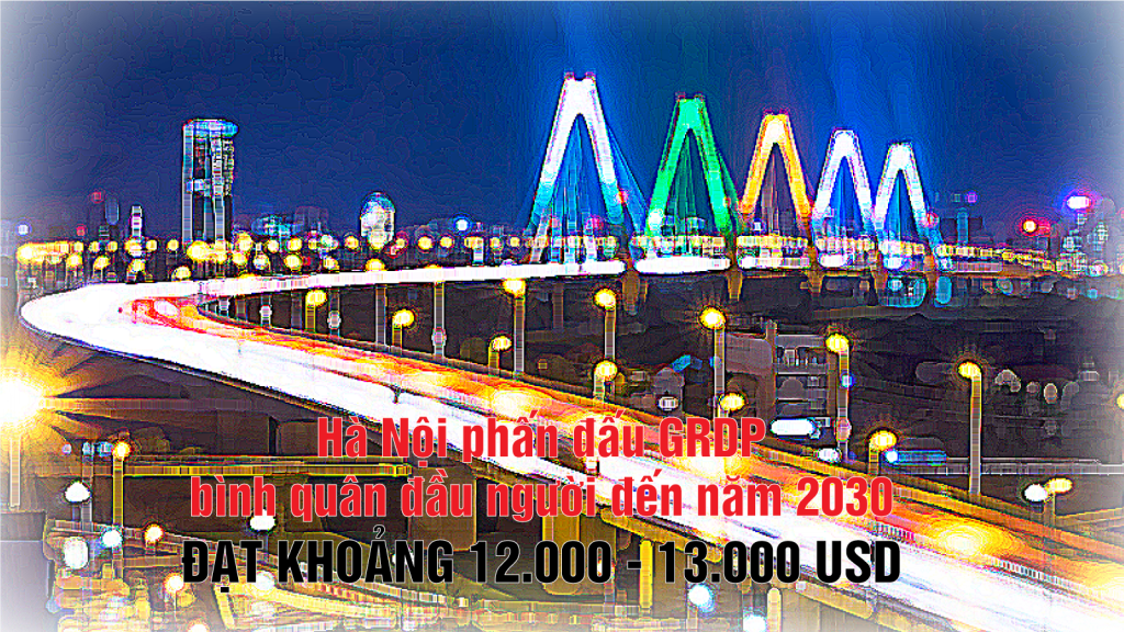 Hà Nội phấn đấu GRDP bình quân đầu người đến năm 2030 đạt 12.000-13.000 USD