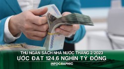 Thu ngân sách Nhà nước tháng 2 ước đạt 124,6 nghìn tỷ đồng