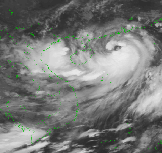Bão số 1 di chuyển theo hướng Tây Tây Bắc và suy yếu dần