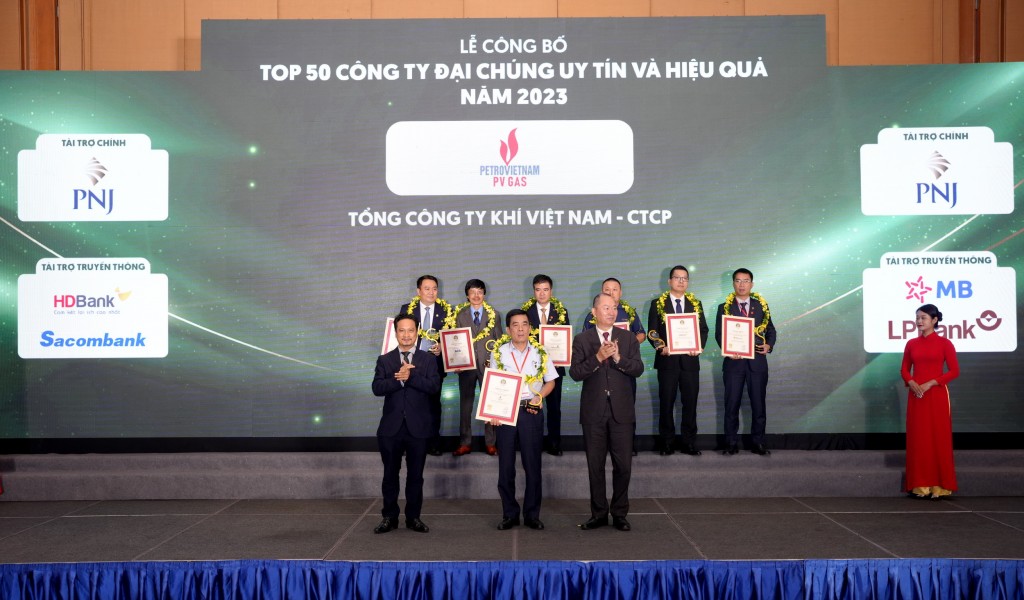 PV GAS nằm trong Top 50 công ty đại chúng uy tín và hiệu quả năm 2023