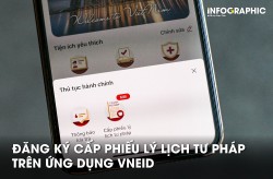 Các bước xin cấp phiếu Lý lịch tư pháp trên ứng dụng VNeID