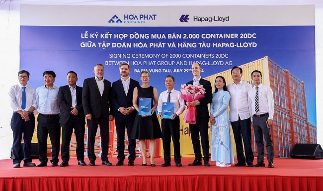 Hòa Phát cung cấp container “Made in Vietnam” cho Hãng tàu Hapag-Lloyd