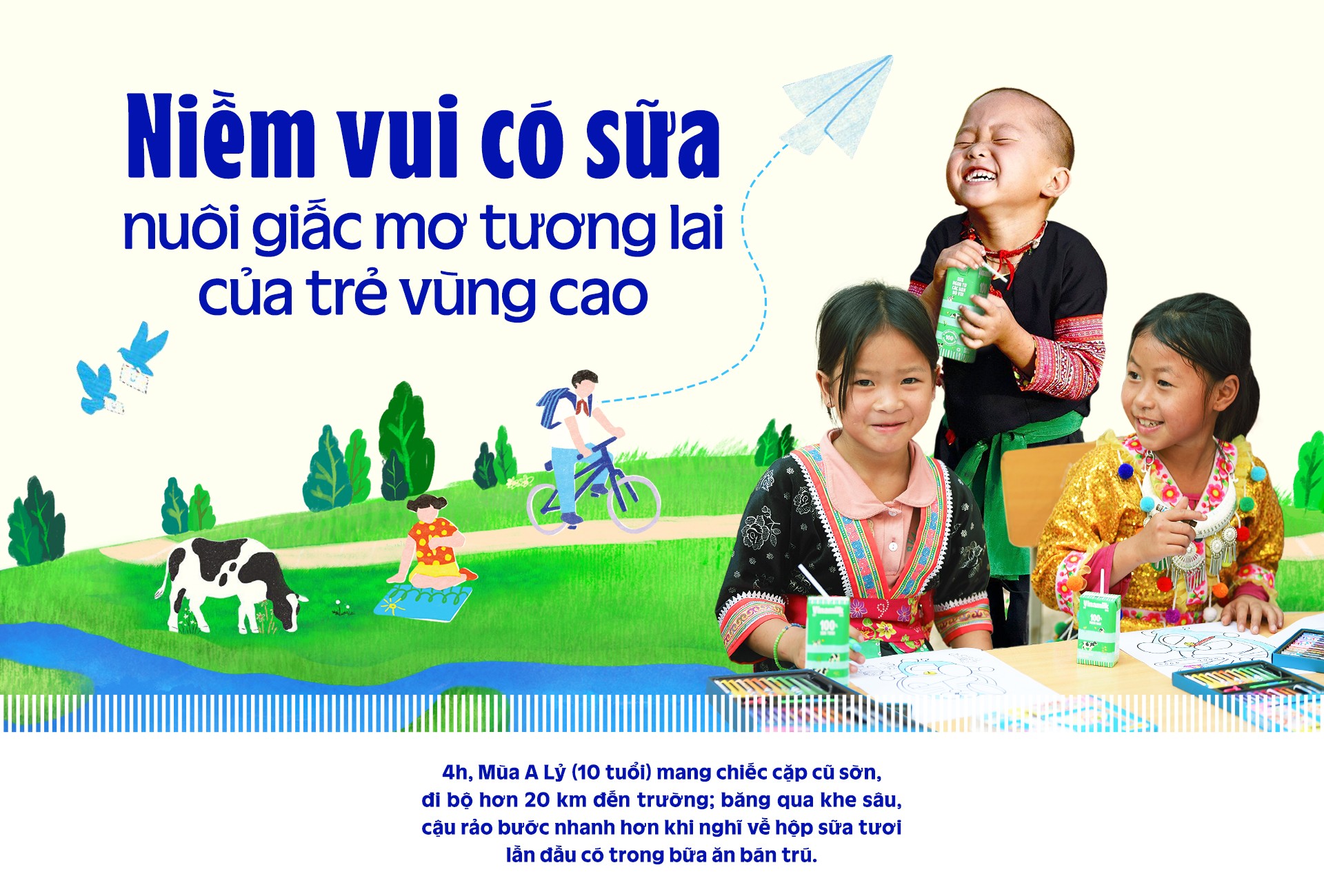 Niềm vui có sữa nuôi giấc mơ tương lai của trẻ vùng cao