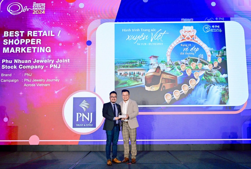 PNJ lần thứ ba liên tiếp nhận giải Marketing Events Awards