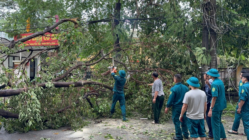 Quận Hoàng Mai: Chủ động từ sớm, nhanh chóng khắc phục hậu quả sau bão