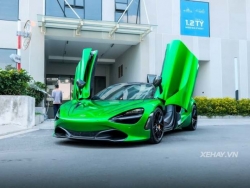 McLaren 720S Spider màu đen độc nhất Việt Nam "lột xác" với màu xanh lá tươi sáng