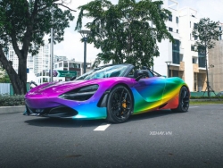 Cận cảnh McLaren 720S Spider với bộ cánh “bảy sắc cầu vồng” độc nhất Việt Nam