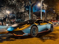 Lamborghini Huracan màu cam hiếm hoi tại Việt Nam tăng vẻ nam tính với bộ cánh mới