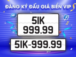 Biển số 51K-999.99 trúng đấu giá 21,5 tỷ đồng sau lần bỏ cọc