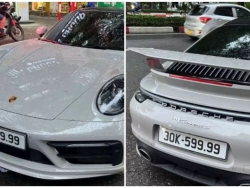 Biển số tứ quý 30K-599.99 1,7 tỷ được gắn lên Porsche 911 Carrera S