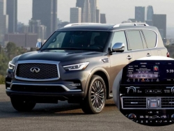 Infiniti QX80 2022 được nâng cấp lên màn hình 12,3 inch độ nét cao, thay cho kiểu cũ đã lỗi thời