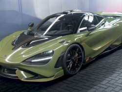 McLaren 765LT nổi bật với màu xanh Badlands và bodykit từ Novitec