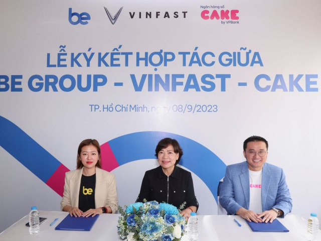 Be Group hợp tác cùng VinFast và Cake by VPBank hỗ trợ tài xế chuyển đổi sang xe điện