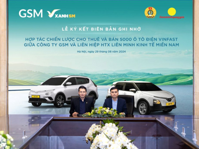 Liên hiệp Hợp tác xã tài xế taxi mua, thuê xe VinFast từ GSM