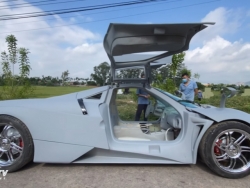 Nhóm bạn trẻ Quảng Ninh hoàn thiện Pagani Huayra tự chế