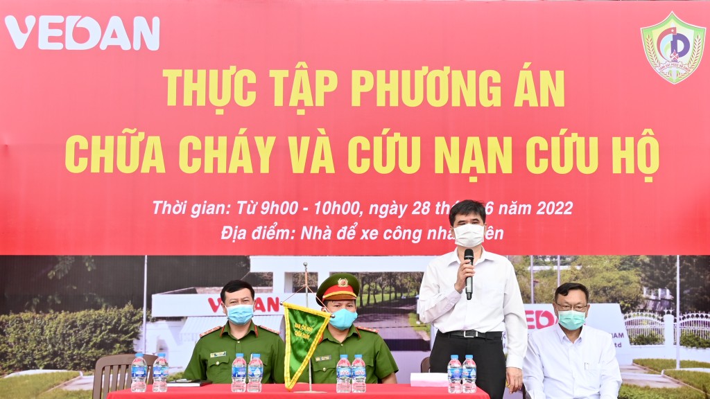 Người lao động Vedan Việt Nam thực tập kĩ năng PCCC