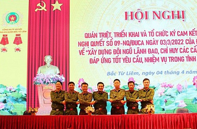 Công an quận Bắc Từ Liêm quyết tâm thực hiện “5 xây, 4 chống”