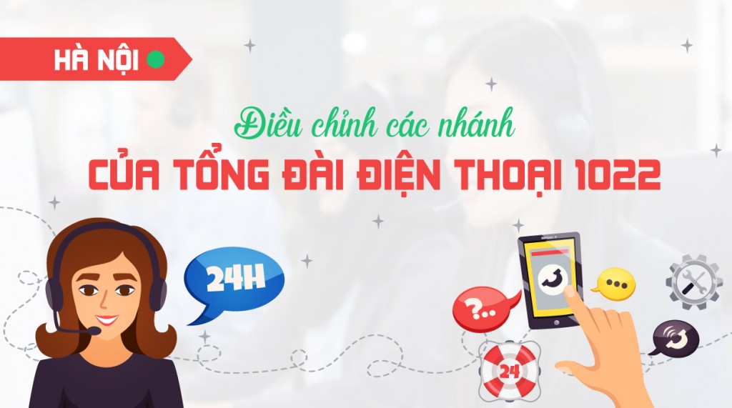 Điều chỉnh các nhánh Tổng đài 1022 Hà Nội