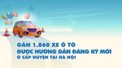 Hà Nội: Gần 1.860 xe ô tô được hướng dẫn đăng ký mới ở cấp huyện