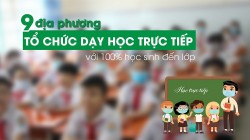 9 địa phương tổ chức dạy học trực tiếp với 100% học sinh đến lớp