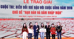 Trao giải thưởng Cuộc thi “Biến đổi khí hậu với cuộc sống” năm 2018