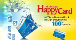 Thẻ tín dụng Nam A Bank Happy Card miễn phí rút tiền mặt lên đến 100% hạn mức