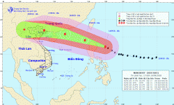 Siêu bão Mangkhut đã vào Biển Đông trở thành cơn bão số 6