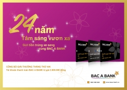 BAC A BANK công bố khách hàng đạt thưởng tháng thứ 2 chương trình "24 năm tâm sáng vươn xa"