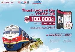 Giảm 100.000đ khi thanh toán vé tàu Tết bằng QR Pay tại Agribank E-Mobile Banking